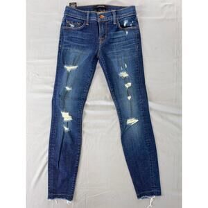 J Brand 'Cropped' Lightweight Destroyed Jeans in Tormented Trouble. Size 24, GUC